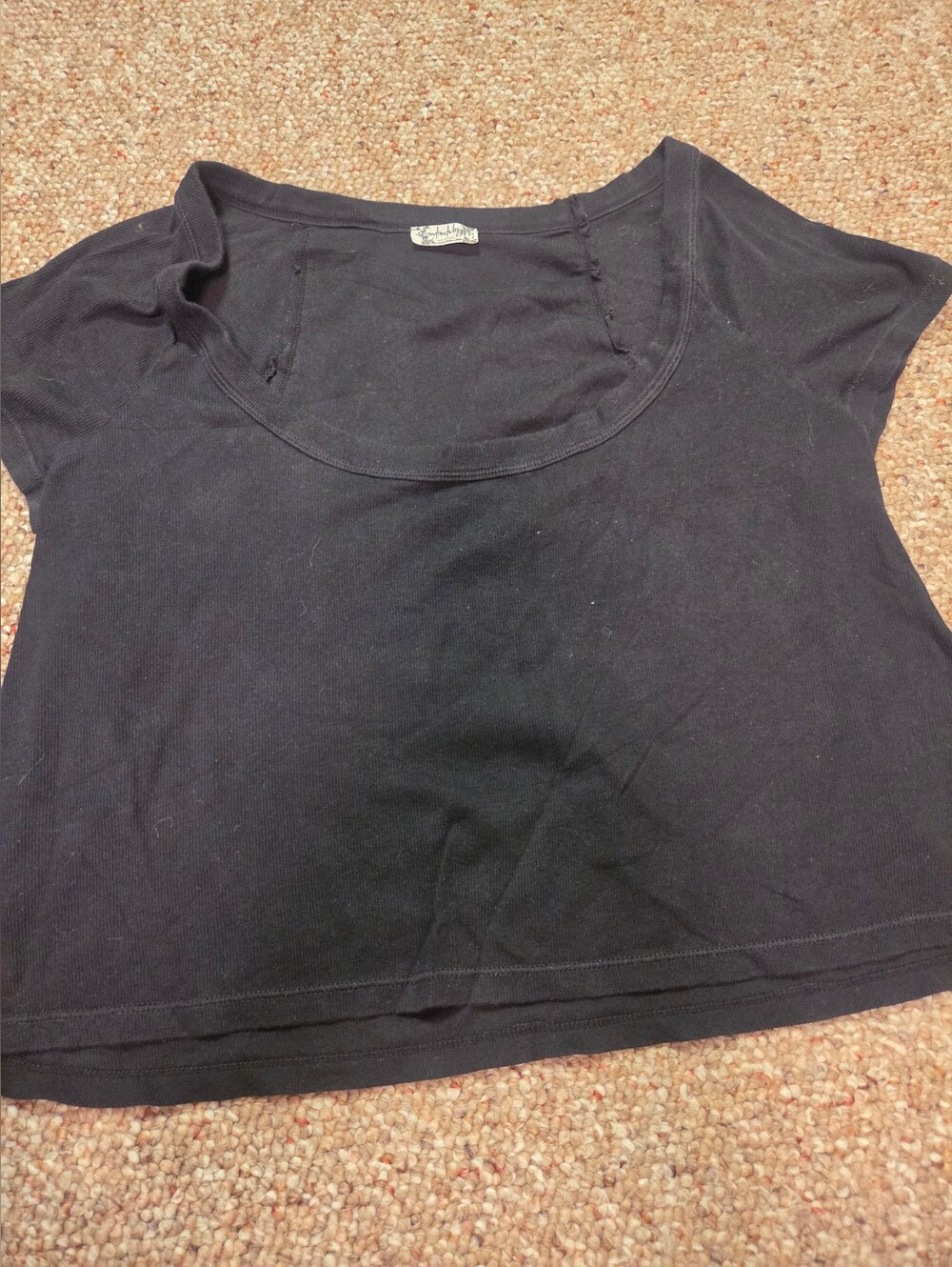 Free People Black Scoop Crop Top Intimates
